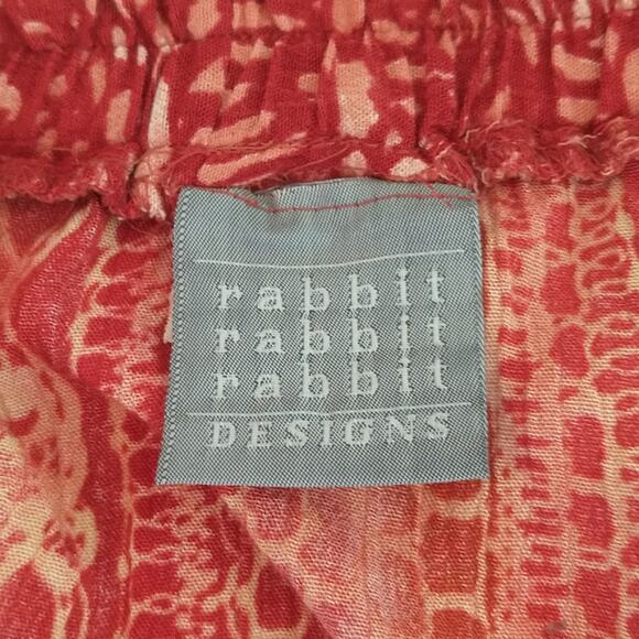 Rabbit Rabbit Rabbit Maxi Skirt Women's Sz 12 Multicolor Boho Floral Slit panels - Picture 2 of 12